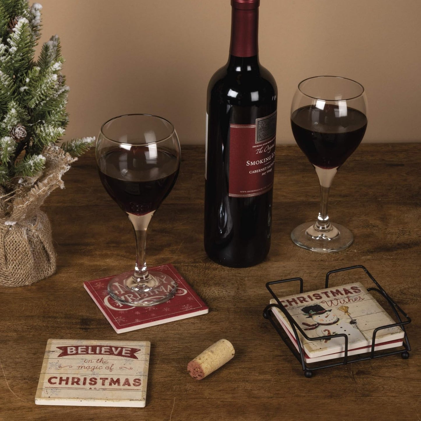 35940 Absorbent Stone Coaster Set, Believe